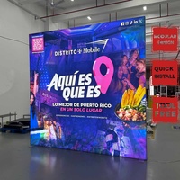 Boîte à lumière modulaire 10x10 sans outil, en aluminium SEG, rétroéclairée, murale, portable, équipement pour salon professionnel