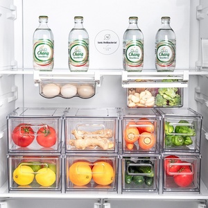Boîte de rangement transparente grande capacité pour réfrigérateur, en plastique moulé par injection, de qualité alimentaire, compatible congélateur, pour le tri des fruits - Product Image 4