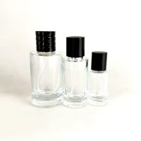 Bouteille de parfum vide de luxe de 30ml 50ml 100ml Bouteille de parfum scellée à bouchon à vis rond transparent Bouteille de parfum de 50ml