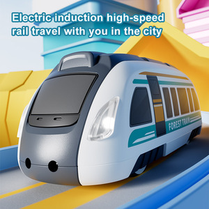 Modellino di Treno Elettrico a Induzione Personalizzato, Giocattolo Educativo in Plastica con Simulazione di Treno ad Alta Velocità e Metropolitana - Product Image 2