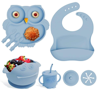 Vaisselle d'alimentation en silicone sans BPA en forme de gourde pour bébés, ensemble de vaisselle pour nourrissons de 0 à 12 mois et jusqu'à 4 ans, un véritable succès commercial