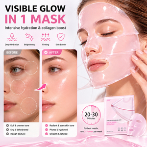Mascarilla Facial de Gel de Colágeno Rosa con ADN de Salmón PDRN para una <span class=keywords><strong>Piel</strong></span> Radiante - Elasticidad, Hidratación, Reafirmación y Humectación - Product Image 5