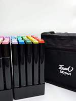 Alcools populaires marqueurs Double tête 80 168 262 couleurs marqueurs stylos enfants cadeau dessin marqueur ensemble aquarelle stylos ensemble