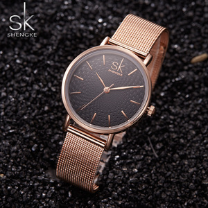 SK K0006 <span class=keywords><strong>orologio</strong></span> da polso al quarzo di lusso da <span class=keywords><strong>donna</strong></span> con <span class=keywords><strong>cinturino</strong></span> superiore in pelle o <span class=keywords><strong>acciaio</strong></span> impermeabile Moq 1 <span class=keywords><strong>orologio</strong></span> da polso da <span class=keywords><strong>donna</strong></span> - Product Image 4