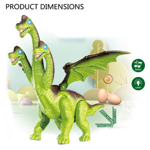 Juguete Eléctrico Multifuncional de Animales, <span class=keywords><strong>Dinosaurio</strong></span> de Tres Cabezas que Camina y Pone Huevos - Product Image 5
