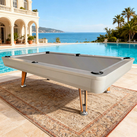 Table de billard de luxe au design haut de gamme, cadre en bois massif, système de retour de billes, plateau en ardoise, finition peinture piano, qualité professionnelle