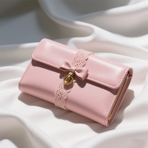 <span class=keywords><strong>Portafoglio</strong></span> Porta Carte in Pizzo <span class=keywords><strong>Rosa</strong></span> Personalizzato in PU, Elegante e Carino, con Chiusura a Cerniera per Donne Attente alla Moda - Product Image 2