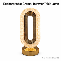Lampe de table LED moderne en cristal, rechargeable par USB, à intensité variable tactile, veilleuse 3 couleurs, lampe de chevet, lampe de bureau, décoration d'intérieur, cadeau