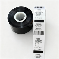 Ruban de transfert thermique compatible pour imprimante AD500, 40 mm * 500 m, résine lavable, double face, impression d'étiquettes textiles pour vêtements
