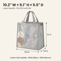 Sac à déjeuner isotherme personnalisé avec logo, écologique, durable, tendance, pour l'été, avec fermeture éclair, pochette thermique portable en polyester