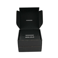 Caja de Cartón Corrugado Negra Personalizada con Inserto Interno, Caja de Envío de Cartón Impresa para Ropa, Electrónicos y Embalaje de Regalos