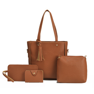 Tas Selempang Wanita Model Terbaru, Set <span class=keywords><strong>4</strong></span> in 1, Tas Tangan Desainer, Bahan Kulit PU - Product Image 1
