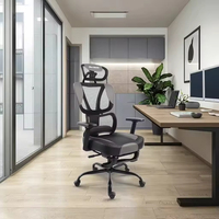 Chaise de bureau ergonomique pivotante moderne et personnalisable en tissu avec repose-pieds pour bureau à domicile et salle de réunion
