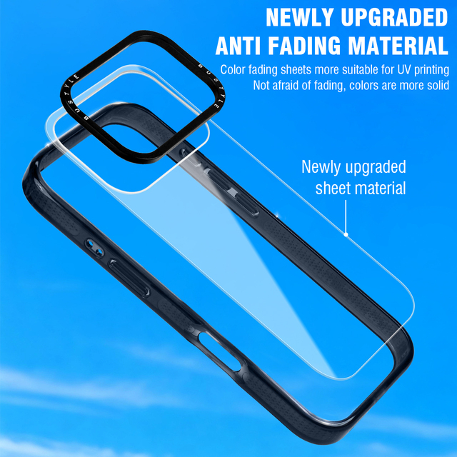 Firm UV Printing Transparent Hard PC Shockproof Cell Phone Case for iPhone 17 Pro Max 16 15 Custom Camera Logo Clear Phone Case