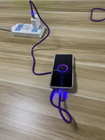 Cables de Silicona USB Tipo C de 1M 2M, Cable Cargador 4 en 1 de 240W con Indicador de Luz LED Intermitente para Teléfono