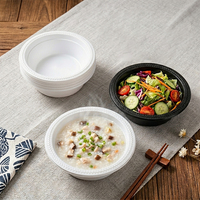 Bol jetable en PP 350 ml, qualité alimentaire, pour soupe, salade, dessert, compatible micro-ondes, sans BPA, vaisselle à emporter pour la restauration