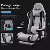 Nouvelle chaise de jeu de bureau ergonomique en cuir à dossier haut moderne E-Sports Home avec repose-pieds réglable