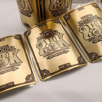 Plaques de nom en métal doré en relief 3D personnalisées - Étiquettes de bouteille de gin vintage de luxe