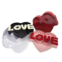 Neue Herzförmige LOVE PVC-Fensterdeckel-Box mit Vollsichtfenster für Blumen, Geschenkbox, Blumenbox, Hochzeits-Gastgeschenkbox