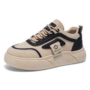 Zapatillas deportivas casuales de otoño para mujer, con puntera de malla, suela gruesa, transpirables, resistentes, que aumentan la altura, blancas - Product Image 1
