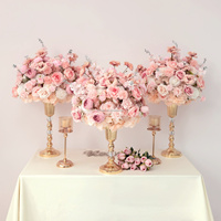 Guirlande de table décorative très vendue, arrangement de centre de table pour mariage, décoration de boule, centre de table en fleurs artificielles