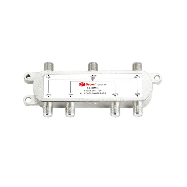 Divisor de TV RF satélite Gecen de 6 VÍAS modelo