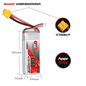 แบตเตอรี่ลิเธียมโพลิเมอร์ GAONENG GNB 1300mah 2S 7.4V 110C 220C XT60 สำหรับโดรน FPV แบบ Private Mold จากกวางตุ้ง ประเทศจีน สำหรับเครื่องบินบังคับวิทยุ RC Air UAV Air Wing - Product Image 3