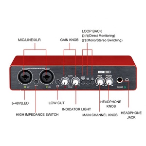 Interface Audio USB Professionnelle XTUGA C-22 pour Enregistrement Studio avec Préamplificateur Créatif et <span class=keywords><strong>Carte</strong></span> <span class=keywords><strong>Son</strong></span> XLR – pour Enregistrement Audio - Product Image 4