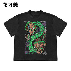 เสื้อยืดลายวินเทจสไตล์ยุโรปอเมริกันฮ่อ<span class=keywords><strong>ง</strong></span>กง ภาพยนตร์เรื่อง 'เดอะ ไลอ้อน คิ<span class=keywords><strong>ง</strong></span>' และ 'เท็กซัส แชนซอว์ มาสแซคเคอเร' พิมพ์ลายอเมริกันเรโทร น้ำหนัก 220 กรัม - Product Image 3