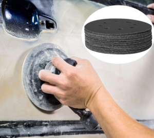 Dischi Abrasivi in Carburo di Silicio con Velcro 180 mm P60 P80 P120 P240 P320 con Supporto in Tessuto di Poliestere - Product Image 3