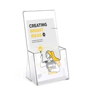 Support de brochure moderne personnalisé en acrylique transparent, léger et écologique, présentoir/étagère pour comptoir de réception, utilisation sur bureau de vente au détail