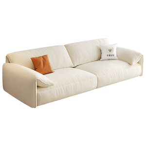 Juego de Sofá Cama de Tela Estilo Moderno Minimalista con Cojines Rellenos de Algodón Ecológico y Duradero para Salas de Estar Pequeñas - Product Image 1
