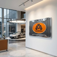 Placa de Matrícula de Aluminio 3D Personalizada con Relieve, Decoración Metálica Cromada para Pared, Estilo Industrial y Automotriz, Venta al Por Mayor