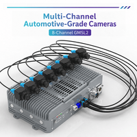 Boîtier d'ordinateur industriel embarqué pour calcul IA au bord, avec caméras GMSL2 8 canaux et modules Wi-Fi double bande/4G/5G