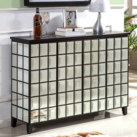 Console de rangement moderne et brillante avec miroir, nouveau design à la mode,