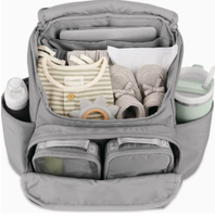 Sac à dos de maman portable, résistant à l'eau et imperméable, élégant, pour les voyages en plein air, rangement de couches pour bébé