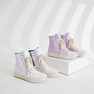 Scarpe Casual con Logo Personalizzato Stampato in Serigrafia, Sneakers <span class=keywords><strong>di</strong></span> Lusso con Lacci alla Caviglia, <span class=keywords><strong>Stivali</strong></span> Alti con Zip per Donna, Scarpe da Ginnastica Streetwear - Product Image 6