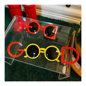 柠檬2023新款可爱Ins好搞笑塑料眼镜生日派对装饰品用品照片道具太阳镜小孩