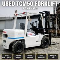 Forklift Diesel Counterbalance TCM FD50 5 Ton Bekas, Panjang Garpu 1220mm, Lebar Garpu 150mm, dengan Mesin Mitsubishi S6S untuk Pabrik