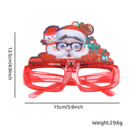 Lunettes de fête de Noël à motif Père Noël, monture rouge, accessoire festif pour selfies, idéales pour les réunions de famille - Vente chaude