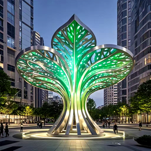 Современное искусство, большие деревья, скульптуры, листья, парк, живописный уличный водонепроницаемый ландшафтный свет, светодиодное модельное освещение, культурная дорожная лампа - Product Image 4