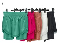 Short de Yoga taille haute pour femme peau de glace maille lâche respirant séchage rapide Gym Fitness personnalisé en gros pour la course à pied levage