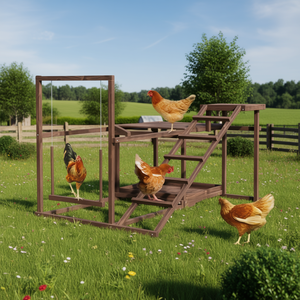 Juego de Actividades de Madera para Pollos, Equipo de Ganadería de Madera Marrón - Product Image 2