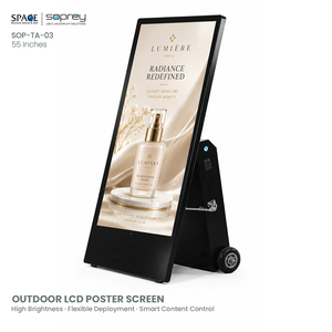 Pantalla LCD Portátil <span class=keywords><strong>para</strong></span> <span class=keywords><strong>Publicidad</strong></span> Exterior de 55 Pulgadas, Pantalla Digital de Alta Luminosidad <span class=keywords><strong>para</strong></span> Carteles Publicitarios en Comercios - Product Image 1