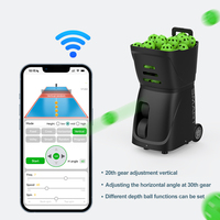 Lanceur de pickleball portable PUSUN PP-SMART, machine de pickleball intelligente avec contrôle par application, distributeur automatique de balles pour les entraînements en club