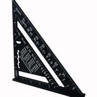 Vente chaude 7 pouces en alliage d'aluminium Triangle règle vitesse carré métrique multi angle règle de mesure règles de niveau mesure