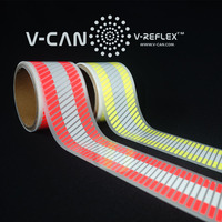 Lembaran Vinyl Reflektif Fluoresen Lime, Pita Reflektif untuk Pakaian Pemadam Kebakaran