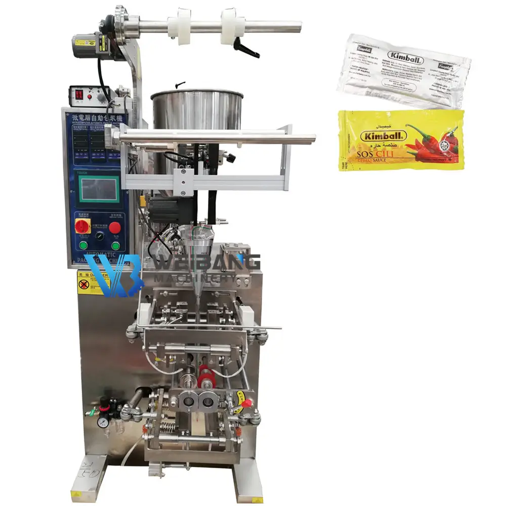 WB-150J Automatique machine d'emballage Liquide Ketchup coller Jus De fruits Sauce tomate Sachet Emballage Machine