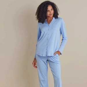 <span class=keywords><strong>Pigiama</strong></span> da <span class=keywords><strong>Donna</strong></span> in 100% Cotone <span class=keywords><strong>Blu</strong></span>, Set Due Pezzi, Abbigliamento da Notte e da Casa, Personalizzabile, ODM - Product Image 3