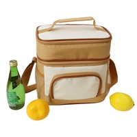 Bolsa térmica aislada 300D personalizada de alta calidad, bolsa térmica de poliéster para almuerzo, para entrega de alimentos, Picnic, Camping
